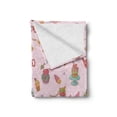thumbnail image 2 of Ice Cream Soft Flannel Fleece Blanket, Retro Style Cupcakes Teapots Candies Cookies on Polka Dots Vintage Kitchen Print, Cozy Plush for Indoor and Outdoor Use, 60" x 80", Multicolor, by Ambesonne, 2 of 6