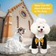 thumbnail image 3 of Dog tuxedo dog suit and bandana set, dogs tuxedo wedding party suits, Dog Prince Wedding Shirt (L), 3 of 5