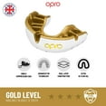 thumbnail image 2 of OPRO Gold Level Mouth Guard – Moldable Mouthguard for Boxing, MMA & Football (Black, Adult), 2 of 7