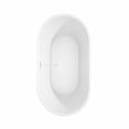 thumbnail image 4 of Carissa 60 Inch Freestanding Bathtub in White with Shiny White Drain and Overflow Trim, 4 of 8