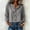Gray, variant on NominalSnugCotton Linen Button down Shirts for Women Dressy Casual V Neck Long Sleeve Lightweight Work Blouses Shirts