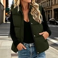 thumbnail image 7 of cocolona Puffer Vest for Women Stand Collar Zipper Snap Sleeveless Jacket Casual LightWeight Winter Warm Outerwear, 7 of 7