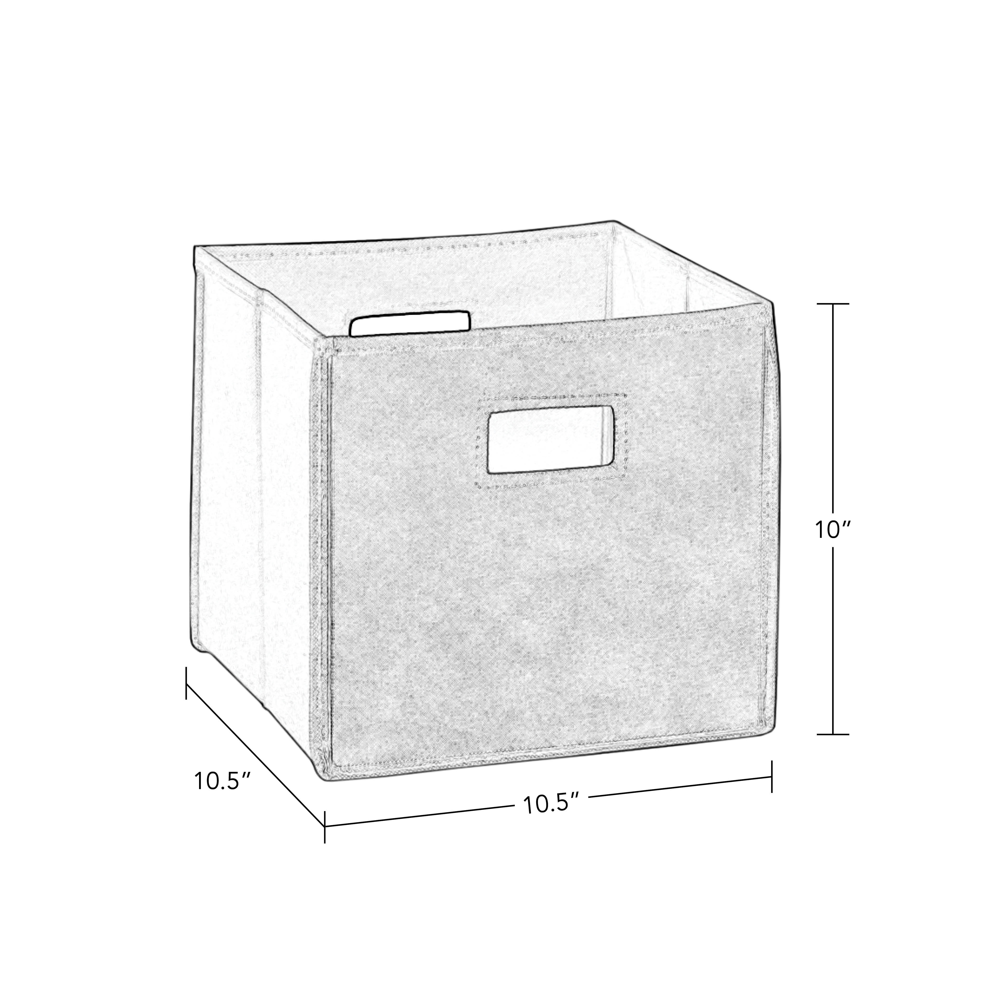 RiverRidge Home Folding Fabric Cube Storage Bin Set of 2 - Coral - image 2 of 11