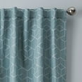 thumbnail image 2 of Better Homes & Gardens Blackout Textured Geometric Curtain Panel, 1 Panel, Aqua Slate, 50" W x 95" L, 2 of 5