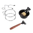thumbnail image 4 of WALFRONT 4Pcs Shaving Kit Manual Razor + Stainess Steel Stand Holder + Brush + Bowl Set,Shaving Kit,Shaving Razor Set, 4 of 7