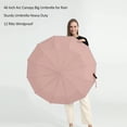 thumbnail image 5 of Paraguas para lluvia a prueba de viento, tamaño mediano, paraguas compacto automático para hombres y mujeres, tamaño de arco de 46 pulgadas, 5 of 5