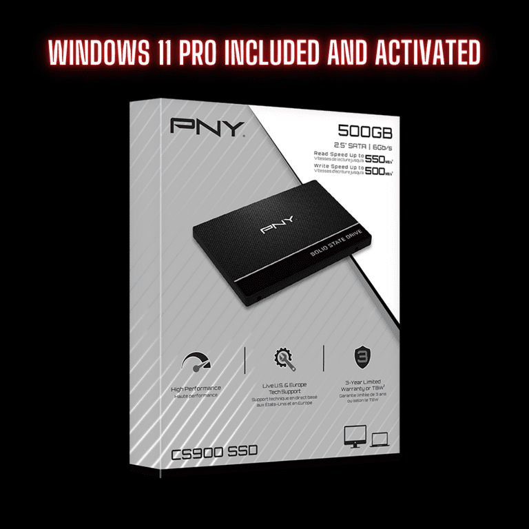 500gb Pny Ssd Walmart Windows 11 Pro Installed And Activated