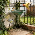 thumbnail image 4 of NWOKYZGH Vintage Metal Bird Bath, Birdbaths with Cast Iron Pedestal, Large Antique Bird Feeder for Outdoors Garden Patio Decor, 4 of 6