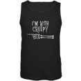 thumbnail image 1 of Halloween I'm With Creepy Black Adult Tank Top - Large, 1 of 1