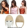 thumbnail image 3 of Benehair Clip in Fringe Hair Extensions as Humam Air Bangs French Bangs Thin Hairpiece 6.4" Dark Blonde mix Bleach Blonde, 3 of 13
