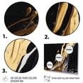 thumbnail image 3 of DESIGN ART Designart "Gold And Black Marble Medley Ii" Abstract Marble Wall Decor 44 in. wide x 34 in. high, 3 of 5