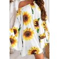 thumbnail image 1 of Dulce cintura suelta Slash cuello Mini vestido verano mariposa manga volantes volver a lo básico señoras vestido Streetwear gotas, 1 of 2