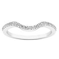 thumbnail image 2 of Dazzlingrock Collection 0.15 CT 10K Round White Diamond Ring Wedding Guard Band, White Gold, Size 5, 2 of 4