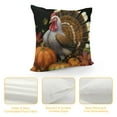 thumbnail image 4 of JRXY Thanksgiving Turkey Pumpkin Throw Pillow Cover Vintage Fall Harvest Sunflower Autumn Farmhouse Decorative Pillow Cases Cushion Cover for Sofa Couch 22x22in, 4 of 5