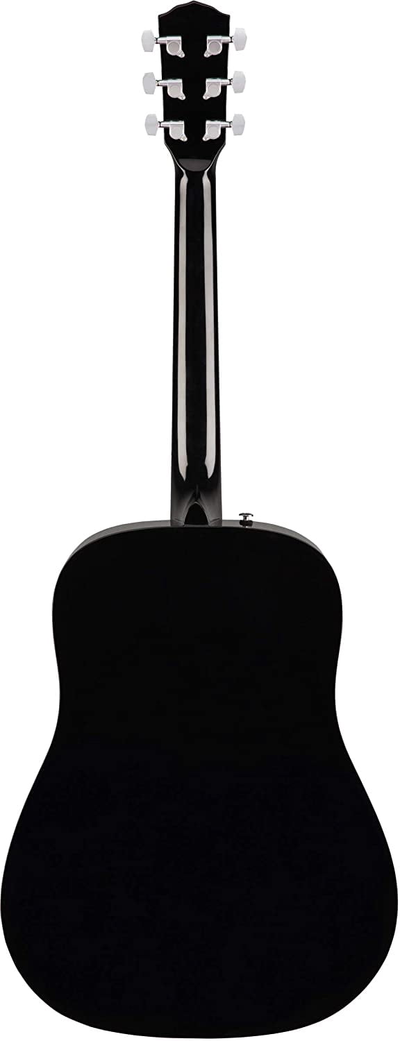 Fender CD-60S Solid Top Dreadnought Acoustic Guitar - Black Bundle with Hard Case, Tuner, Strap, Strings, Picks, and Austin Bazaar Instructional DVD