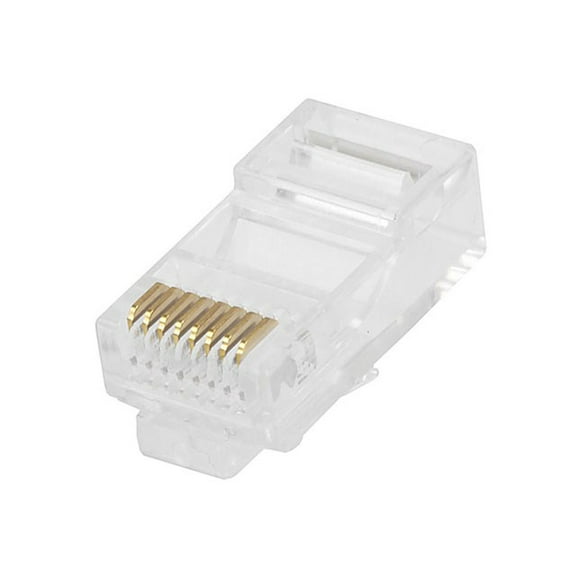 Monoprice 50-pcs RJ45 8P8C Plug for Flat Stranded Cable