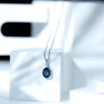 thumbnail image 6 of Rosec Jewels London Blue Topaz Pendant with Chain - 925 Sterling Silver Blue Topaz Necklace (8X10 mm) - Ready to Gift, 6 of 8
