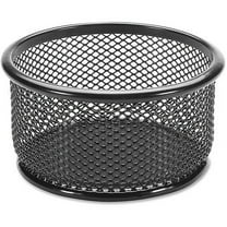 Lorell Mesh Paper Clip Holder Desk Organizer, Black