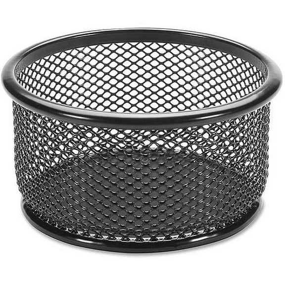 Lorell Mesh Paper Clip Holder Desk Organizer, Black