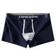 thumbnail image 1 of Ceisia Men's Solid Color Knitted Cotton Boxer Briefs, U-Shaped Pouch High Elasticity Breathable Underwear for Men Dark Blue M Gifts, 1 of 6