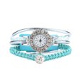 thumbnail image 1 of Reloj de pulsera tejido con diamantes de imitación de cuarzo y correa de cuero de PU para mujer a la moda (menta), 1 of 3