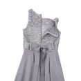 thumbnail image 7 of renvena Kids Girls Sequins Floral Lace Junior Bridesmaid Dress Dance Party Birthday Party Wedding Tutu Gown Gray 6, 7 of 7