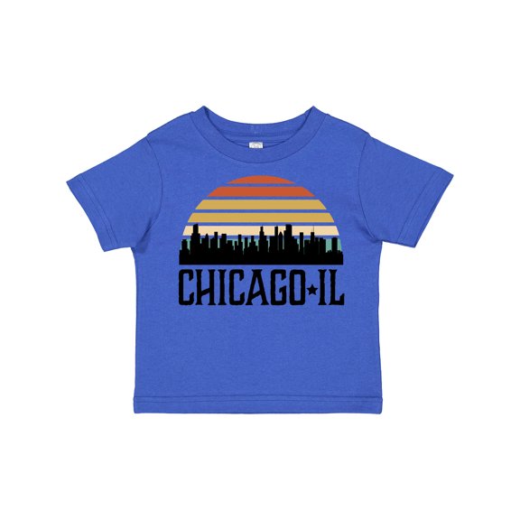Inktastic Chicago Illinois Skyline Vintage Boys or Girls Toddler T-Shirt