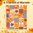 thumbnail image 6 of BLEUM CADE Fall Throw Blanket,Pumpkin Maple Leaves Plaid Blanket,Super Soft Flannel Throw Blankets for Bed Couch Sofa 50"x60", 6 of 9