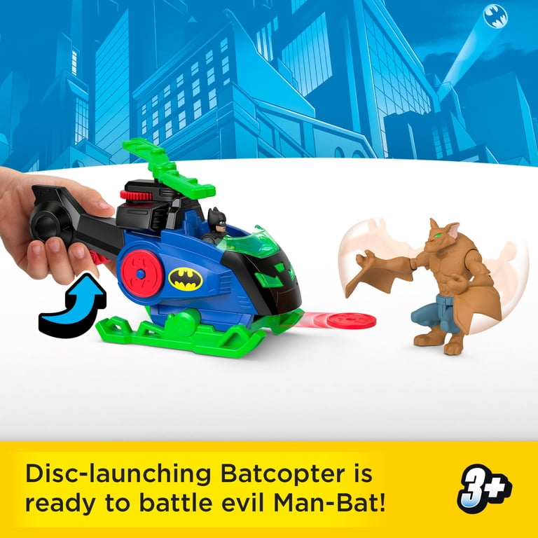 Batcopter Vehicle Set with 3-Inch Action Figures and Launching Disc photo 2