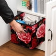 thumbnail image 5 of Rose Collapsible Cube Organizer Storage Bin with Handle, 10.8"x10.5"x10.6", Large Capacity for Clothes Storage, 5 of 6