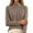 Brown, variant on Women's Turtleneck Knit Sweater, Soft Comfortable Stretchable Long Sleeve Pullover, Casual Wear for Spring Fall Winter, Cute Fitted Warm Trendy Basic