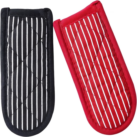 ACDANC Cast Iron Skillet Handle Covers,Pot Handle Covers Heat Resistant,Pot Holders for Kitchen Heat Resistant,Machine Washable Handle Mitts 2 Pcs (Striped)