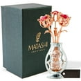 thumbnail image 5 of Matashi Flowers Bouquet and Vase w/ Colorful  Crystals Rose Gold, 5 of 5