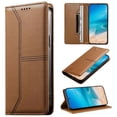 thumbnail image 1 of RFID Blocking Wallet Case for iPhone 14 Magnetic Leather Flip Cover with Stand Brown, 1 of 7