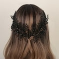 thumbnail image 5 of Bridal Crystal Hairband Long Hair Vine Crystal Beaded Headband Wedding Prom Party Festival Fashion Hair Accessory for Women (Red), 5 of 9
