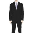 thumbnail image 2 of Mens Modern Fit Linen Suit Two Button 2 Piece Suit Set | Skyblue Yellow Black, 2 of 2