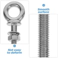 thumbnail image 2 of 2pcs Stainless Steel Lifting Eye Bolts with Nuts Swing Eyebolts Ring Hook Bolt Screw Fasterners (M10 x 100 - 316), 2 of 8