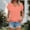 Orange, variant on Fesfesfes Women's Summer Tee Outdoor V-Neck Slit Raglan Sleeves Short Sleeves Blouse Solid Color New Casual Sports Daily Wear T-shirt(Orange,L)