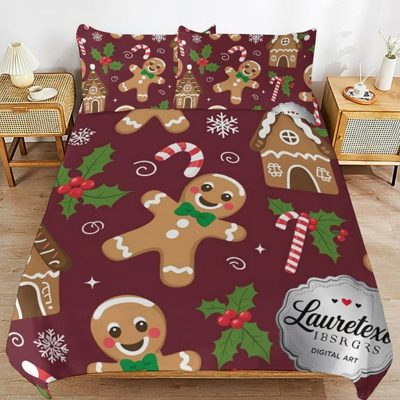 Christmas Snowflake Deer Quilt Cover 3pcs Set Home Textiles Duvet Cover Set Pillowcases Soft Comfortable Bedding Set Twin