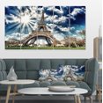 thumbnail image 1 of Magnifique Vue Tour Eiffel de Paris - Art sur Toile de Photographie Skyline, 1 of 3