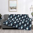 thumbnail image 2 of Goofa Christmas Gnome blue Pattern Fleece Throw Blanket for Couch, Soft Checkered Flannel Blanket for Sofa, Warm Cozy Decorative Blanket Fall Decor Gift-40"x30", 2 of 6