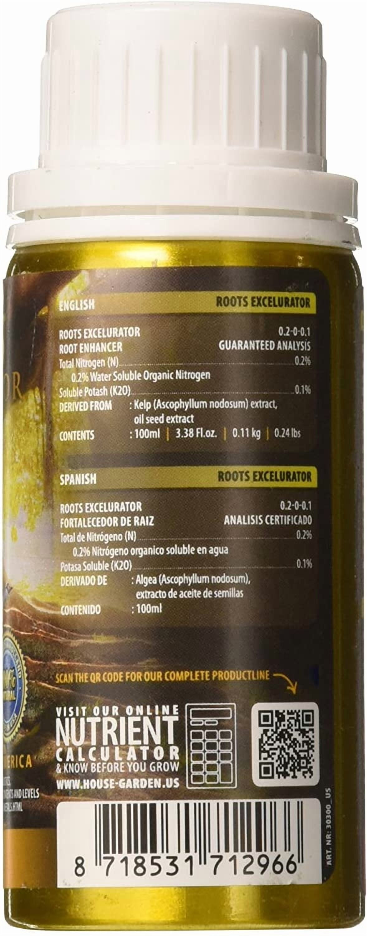 House & Garden HGC749608 Roots Excelurator Gold Hydroponic Cloning Solution, 100 mL