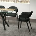 thumbnail image 2 of Contemporary Fabric and Metal Dining Chair Set of 2 Charcoal and Black, 2 of 8