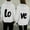 #032 LO White, variant on Felirenzacia Valentine's Day Matching Couple Love Graphic Hoodie, LO Print Pullover Tube Sweatshirt for Big Women,Red,S