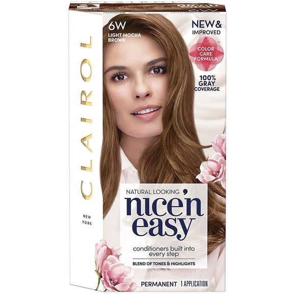 Nice 'n Easy Permanent Color, Light Mocha Brown 6W