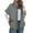 Gray, variant on Women's Lightweight Zip Up Puffer Vest Windproof Bubble Sleeves And Convenient