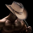 thumbnail image 4 of Sombrero de vaquero Zulema PU Cuero Marrón, 4 of 8