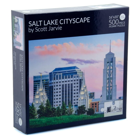 Scott Jarvie LDS Puzzle - Salt Lake Cityscape 16x20 jigsaw puzzle 500 pieces