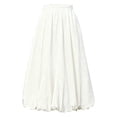 thumbnail image 4 of Women's High Waist Flared Blossom Midi Skirt Elastic Waist Skirt with Big Pockets Comfortable Casual Daily Skirt, 4 of 7