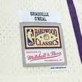 thumbnail image 5 of Men's Mitchell & Ness Shaquille O'Neal Cream Los Angeles Lakers Chainstitch Swingman Jersey, 5 of 5